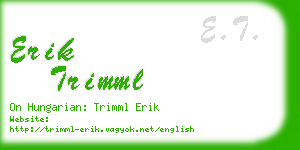 erik trimml business card